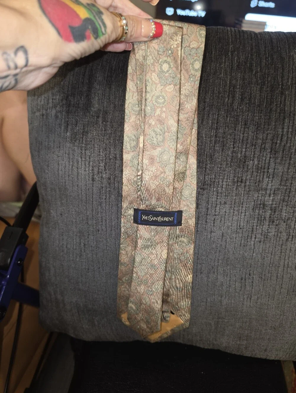 Vintage Yves Saint Laurent (YSL) 100% Silk Necktie